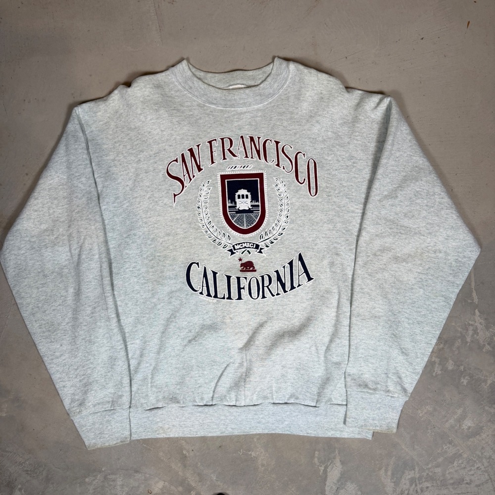 vtg 90s Fruit of the Loom San Francisco California Sweatshirt XXL Gray 90s USA